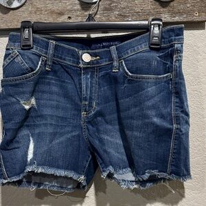 Rock & Republic Distressed Blue Jean Shorts